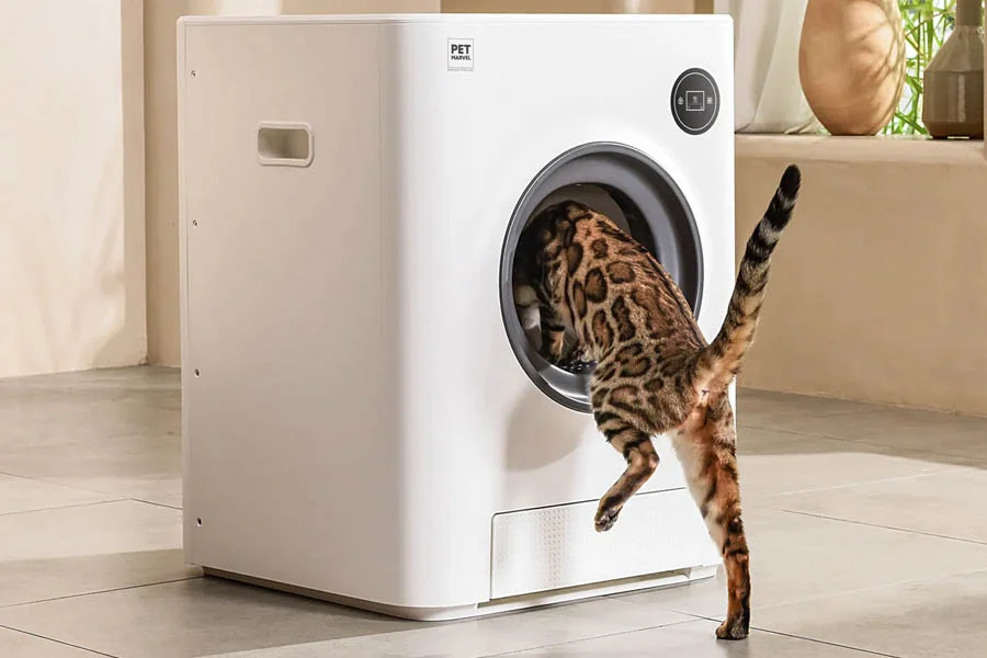 auto scooping litter box