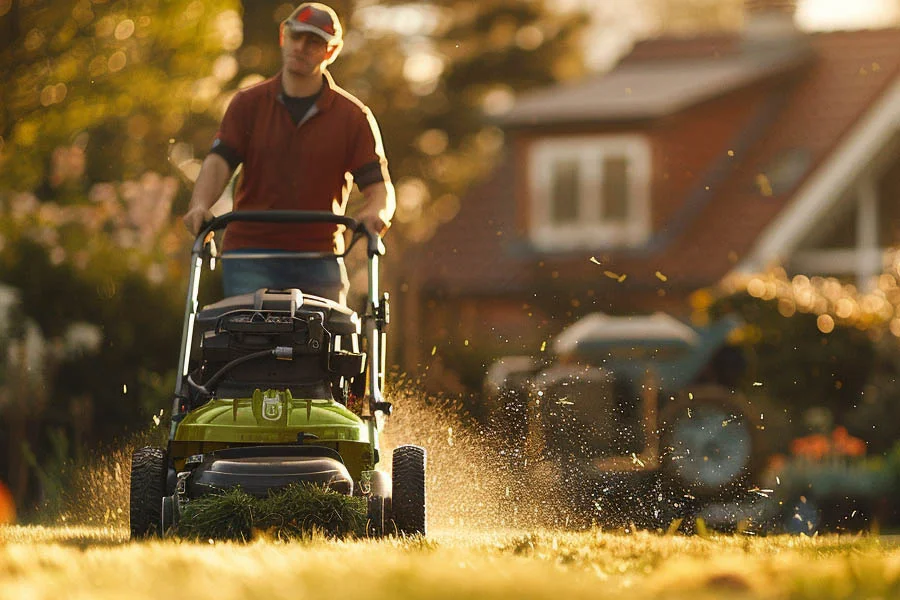 battery self propelled lawn mower